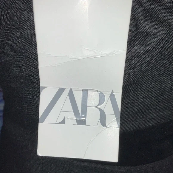 Zara small black gown with slit on tummy - Picture 5 of 6